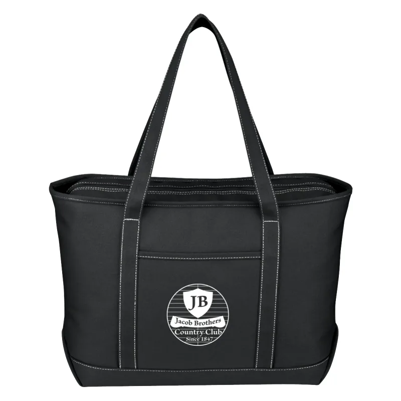 Large Cotton Canvas Yacht Tote Bag — view 2