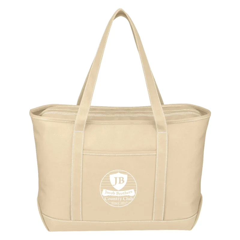Large Cotton Canvas Yacht Tote Bag — view 3