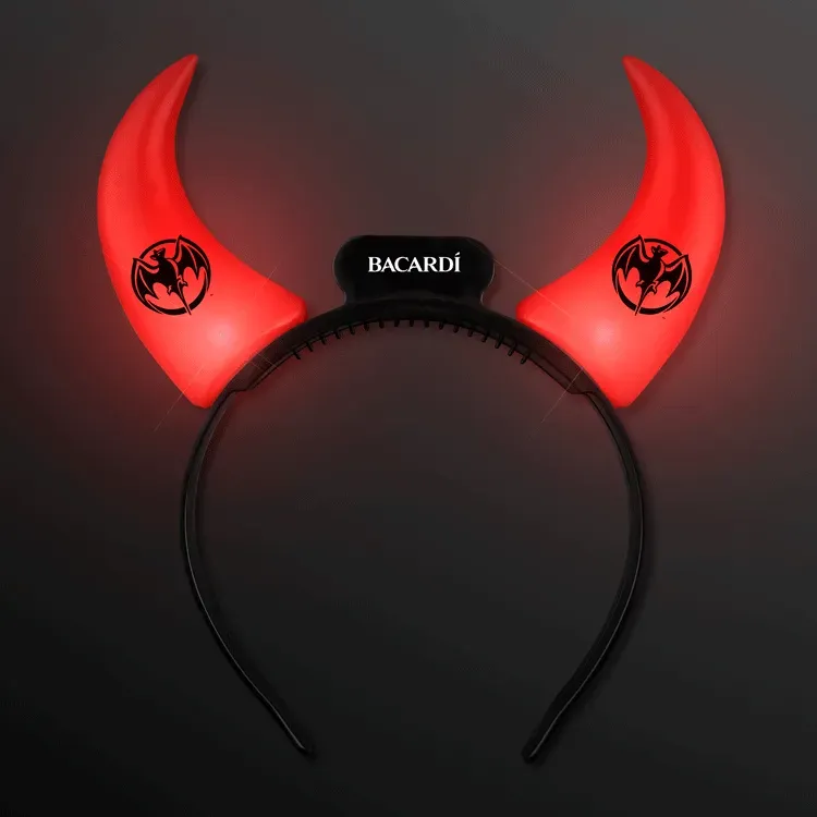 Large Devil Horns Light Up Headbands