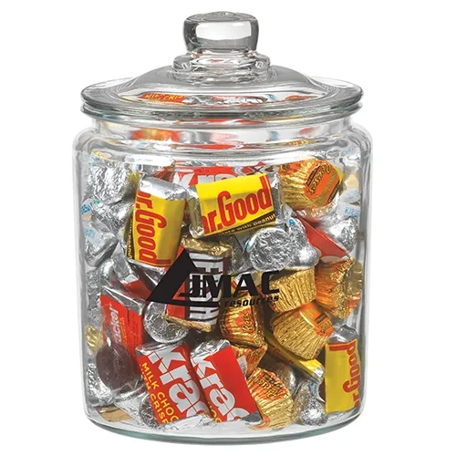 Large Half Gallon Glass Jar - Clear Glass — view 3