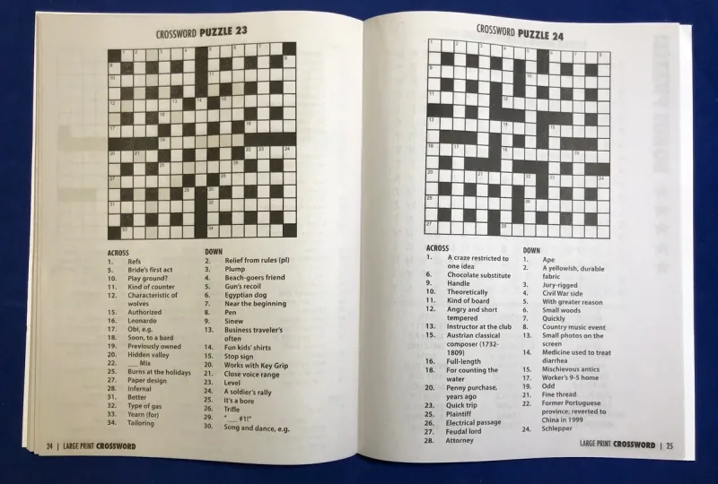 Large Print Crossword Puzzle Book - Volume 1 β view 1