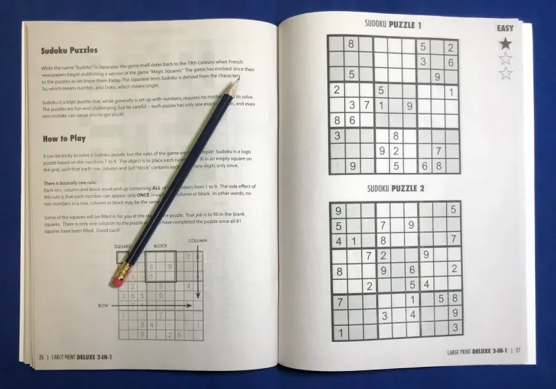 LARGE PRINT Deluxe 3-in-1 Puzzle Book Pack — view 3
