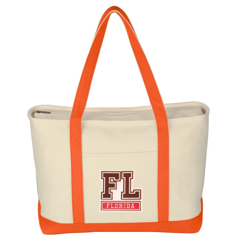 Large Starboard Cotton Canvas Tote Bag With Tackle Twill Patch — view 11