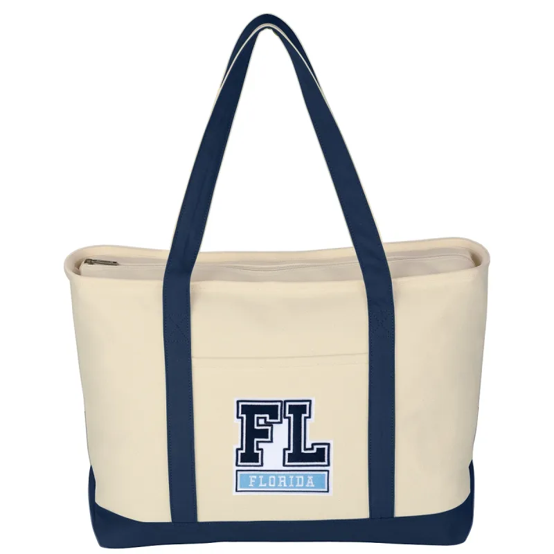 Large Starboard Cotton Canvas Tote Bag With Tackle Twill Patch — view 13
