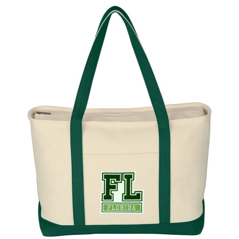 Large Starboard Cotton Canvas Tote Bag With Tackle Twill Patch — view 17