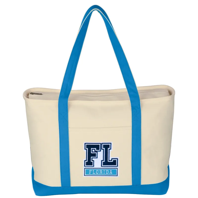 Large Starboard Cotton Canvas Tote Bag With Tackle Twill Patch — view 3