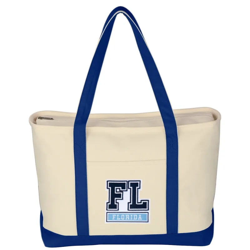 Large Starboard Cotton Canvas Tote Bag With Tackle Twill Patch — view 4