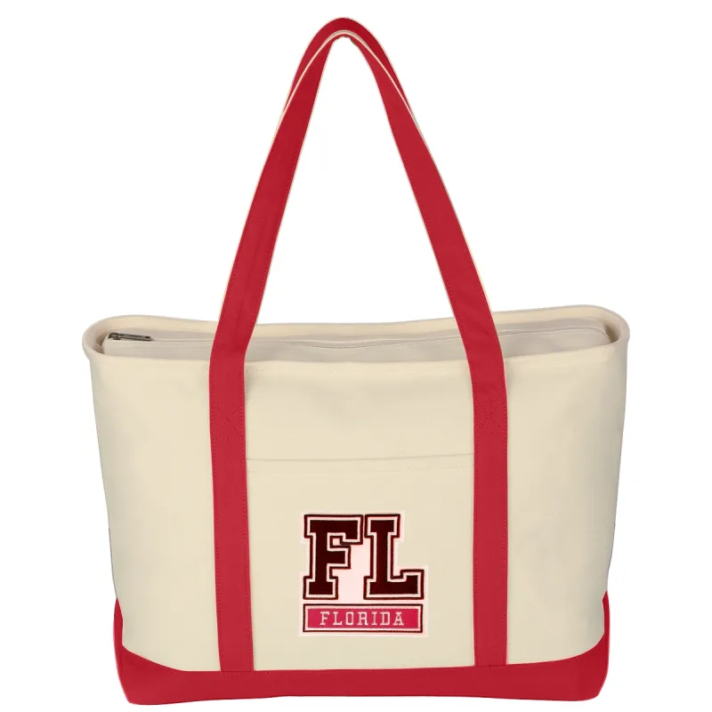 Large Starboard Cotton Canvas Tote Bag With Tackle Twill Patch — view 6