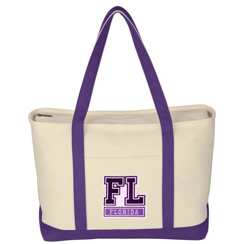 Large Starboard Cotton Canvas Tote Bag With Tackle Twill Patch — view 8
