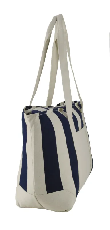 Large Striped Canvas Tote — view 4