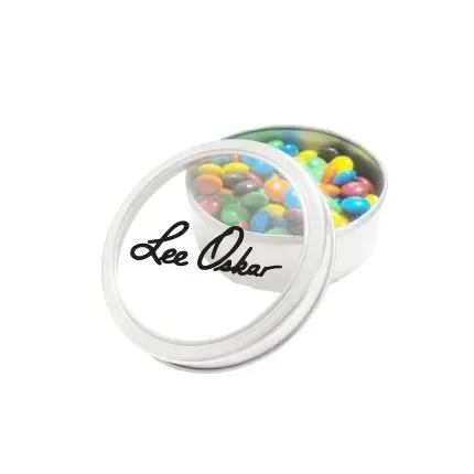 Large Top View Tin - Imprinted Chocolate Buttons — view 11