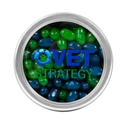 Large Top View Tin - Imprinted Chocolate Buttons — view 7