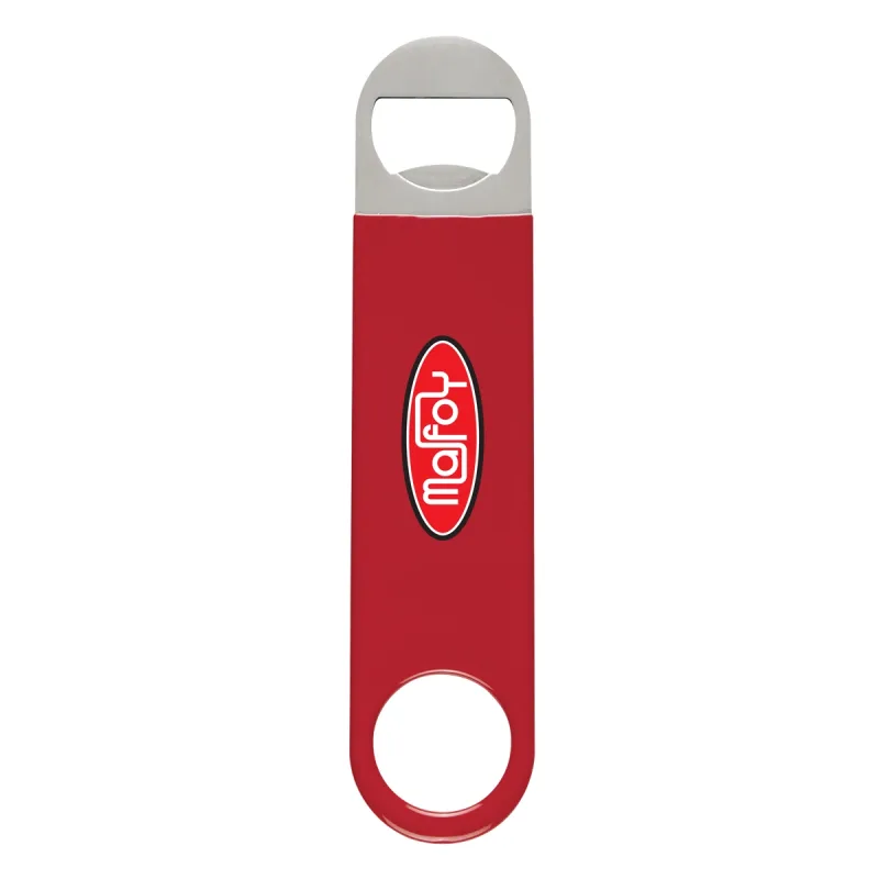 Large Vinyl Coated Stainless Steel Bottle Opener — view 3
