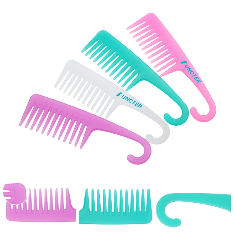 Large Wide Tooth Comb Shower Combs with Hook