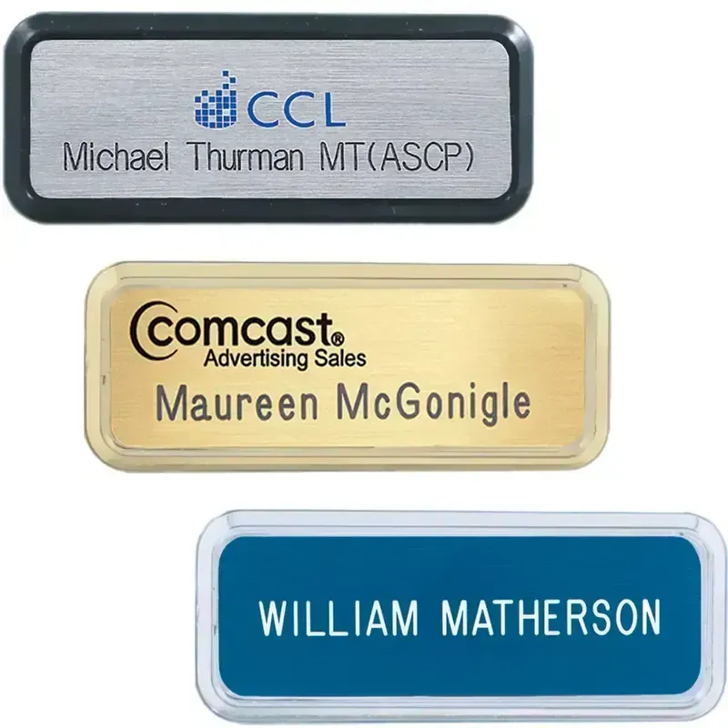 Las Vegas Plastic Name Badge (Standard Size 1-5/16" x 3-5/16"