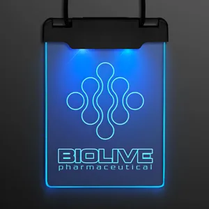 Laser Engraved Space Glow Light Badge Necklace — view 6