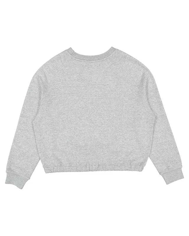 LAT Ladies' Boxy Cropped Fleece Sweatshirt