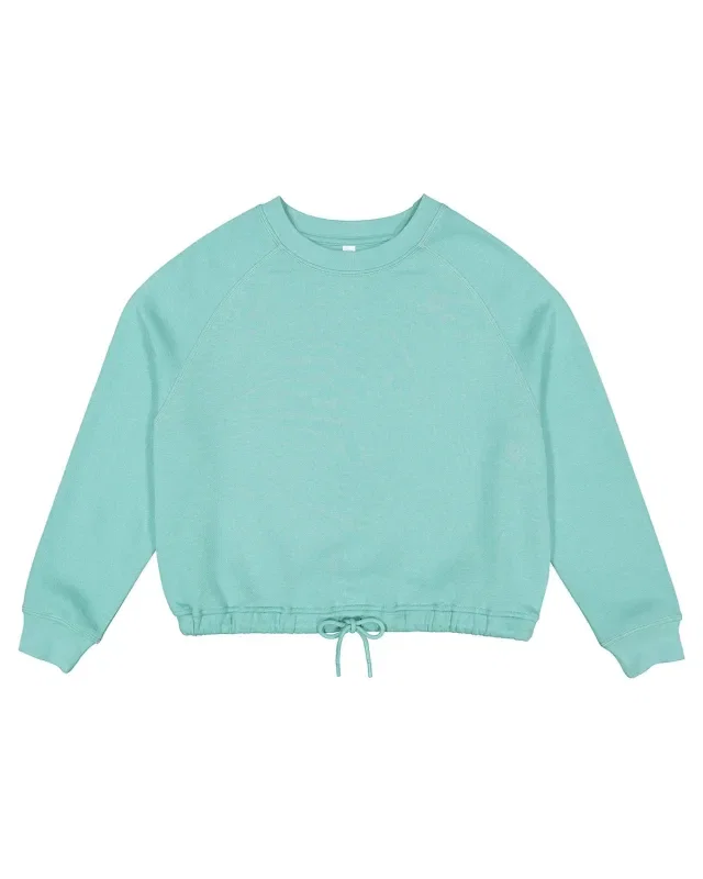 LAT Ladies' Boxy Cropped Fleece Sweatshirt — view 10