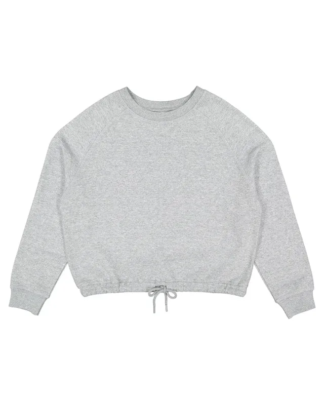 LAT Ladies' Boxy Cropped Fleece Sweatshirt — view 2