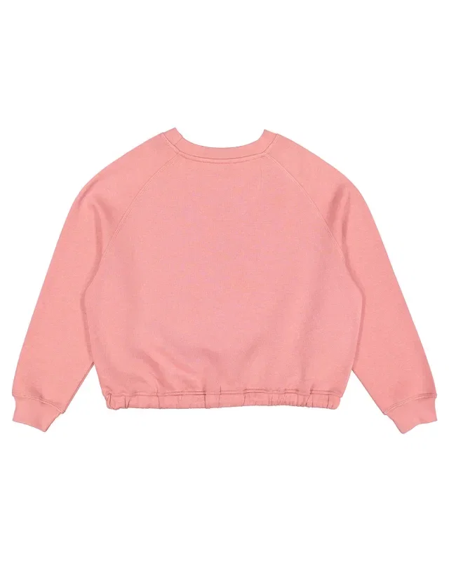 LAT Ladies' Boxy Cropped Fleece Sweatshirt — view 5