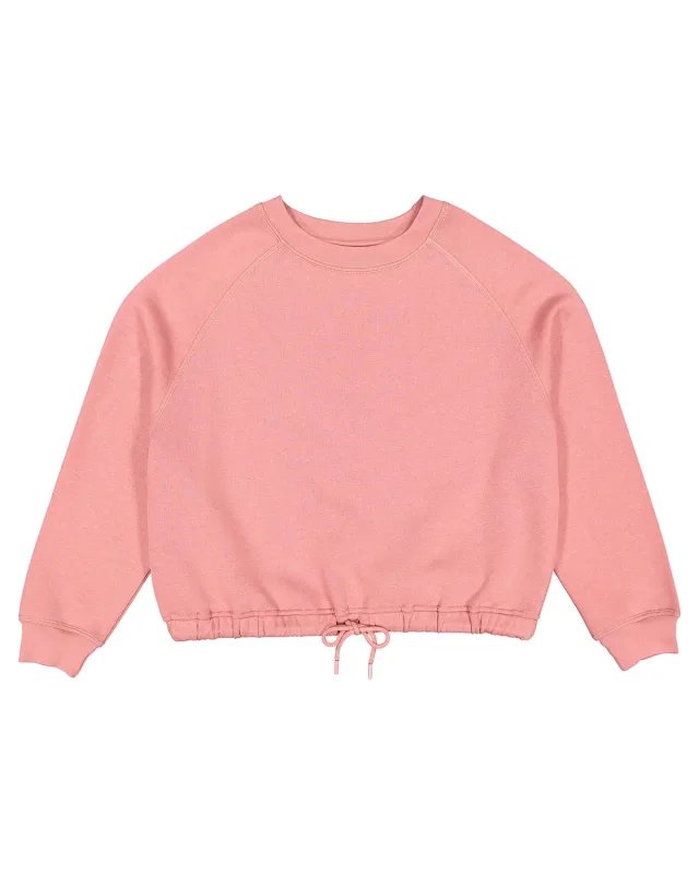 LAT Ladies' Boxy Cropped Fleece Sweatshirt — view 6