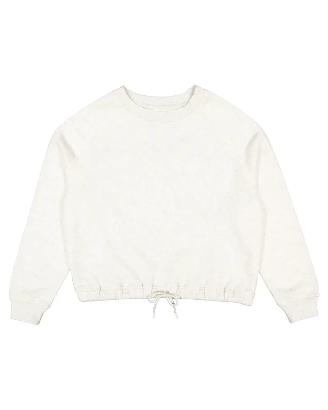 LAT Ladies' Boxy Cropped Fleece Sweatshirt — view 8
