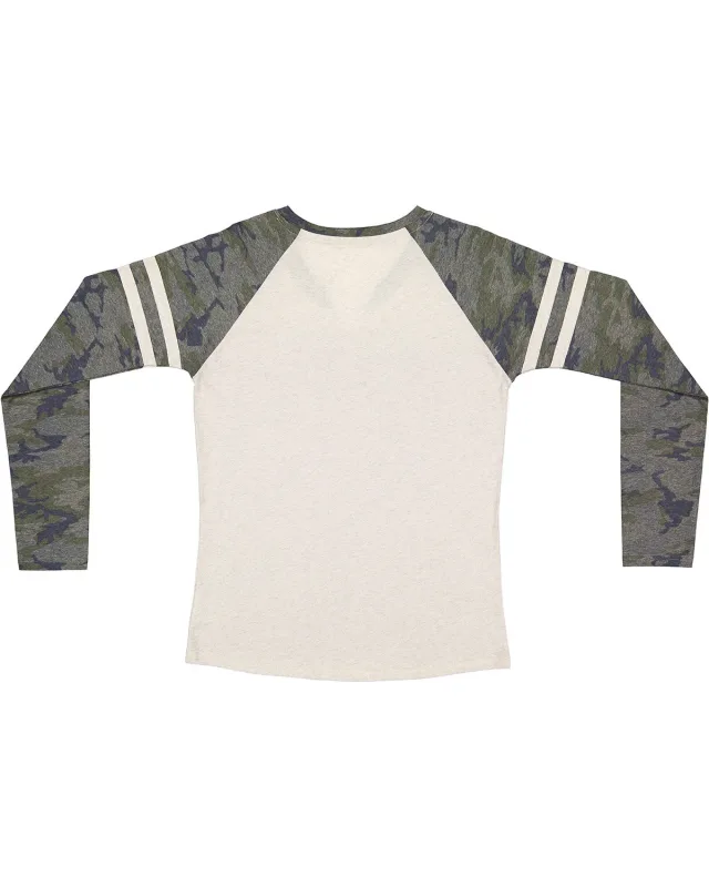 LAT Ladies' Gameday Mash-Up Long Sleeve Fine Jersey T-Shirt — view 13