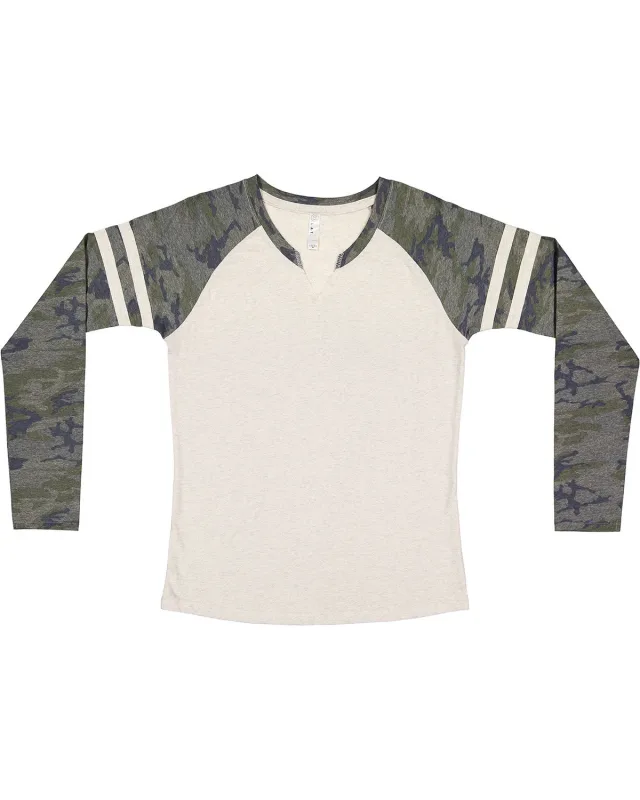 LAT Ladies' Gameday Mash-Up Long Sleeve Fine Jersey T-Shirt — view 14