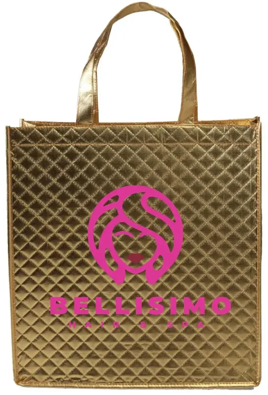 Personalized Metallic Tote Bags (2 Color Imprint) — view 2
