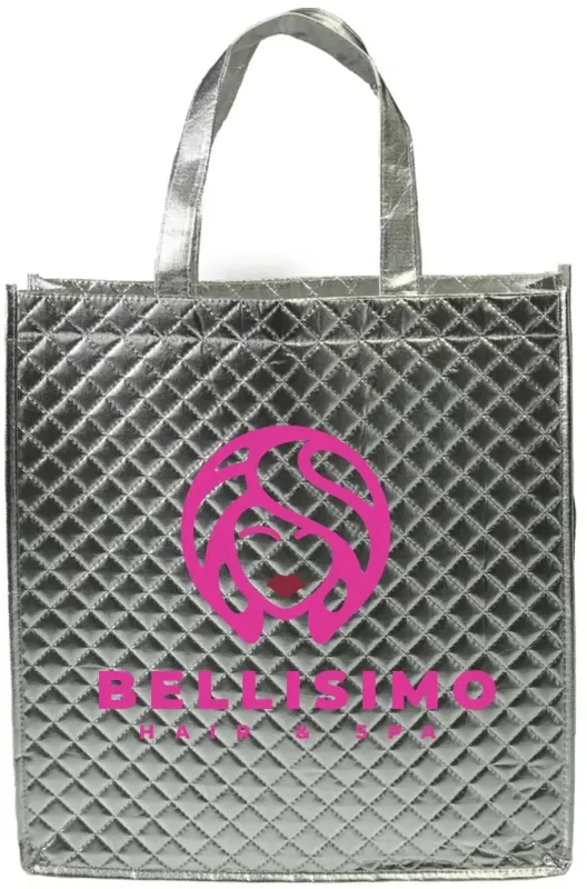Personalized Metallic Tote Bags (2 Color Imprint) — view 4