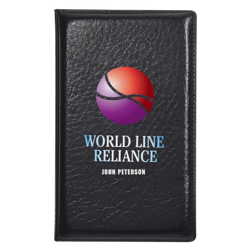 Leather Look Padfolio With Sticky Notes & Flags — view 2