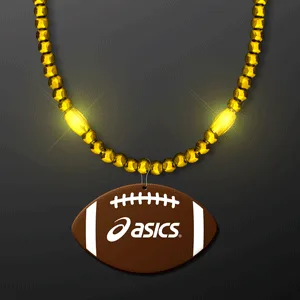 LED Bead Necklace with Football Medallion — view 8