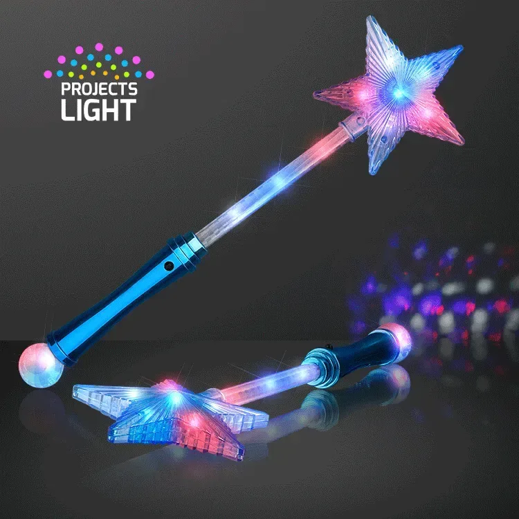 LED Blue Super Star Wands — view 2