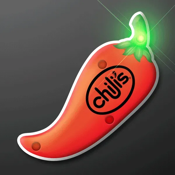 LED Chili Pepper Blinky Light Pins