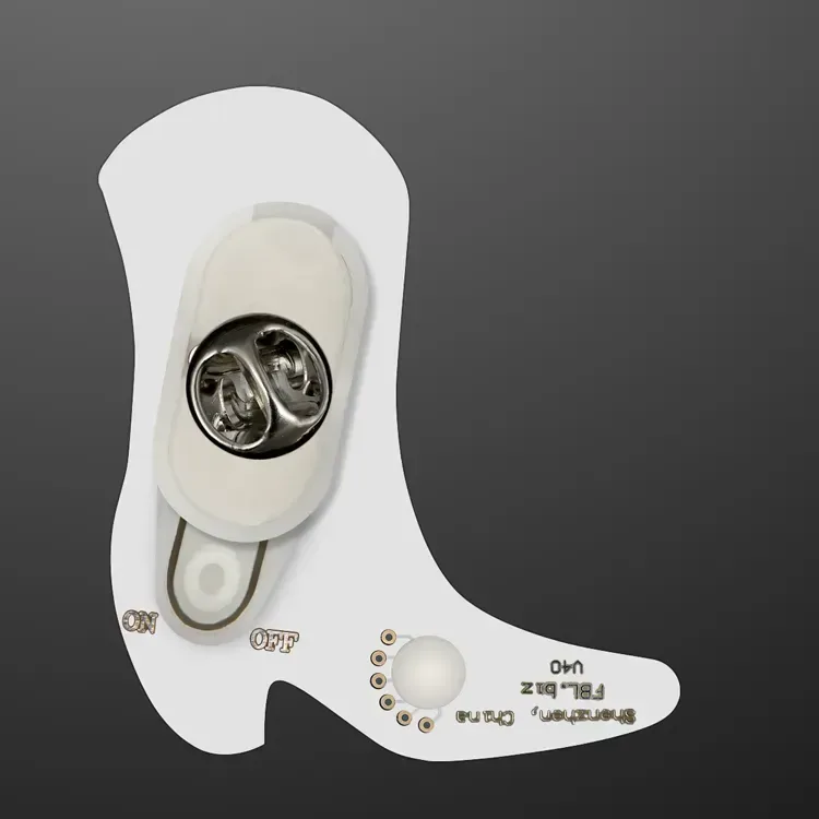 LED Flashing Western Boots Lapel Pin — view 3
