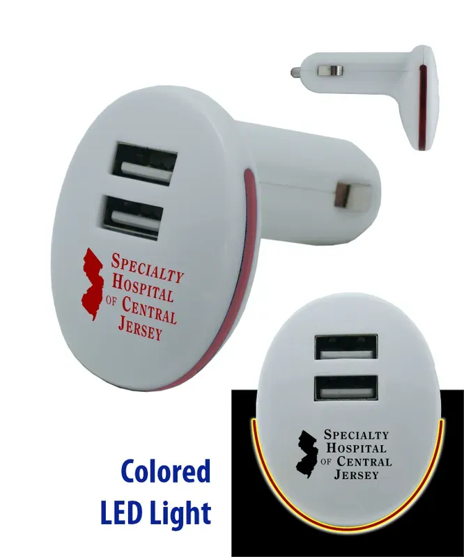 LED Light Dual USB Car Charger