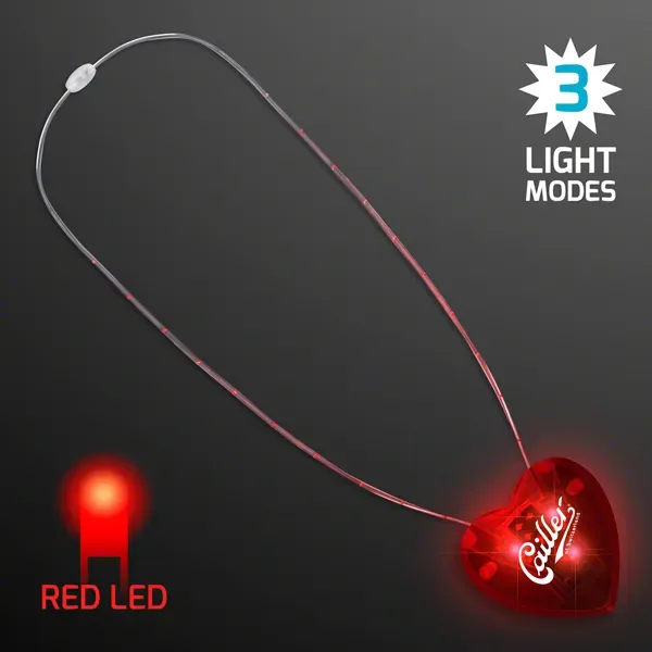 LED Red Heart Light Necklace