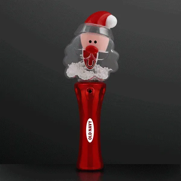 LED Santa Claus Spinning Light Wand