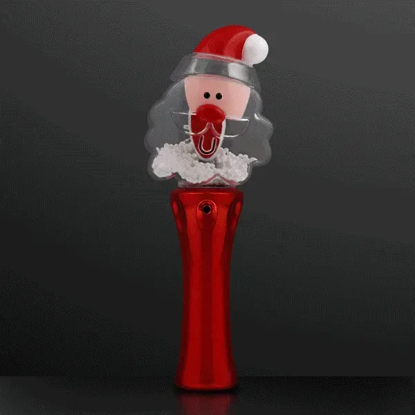 LED Santa Claus Spinning Light Wand — view 3