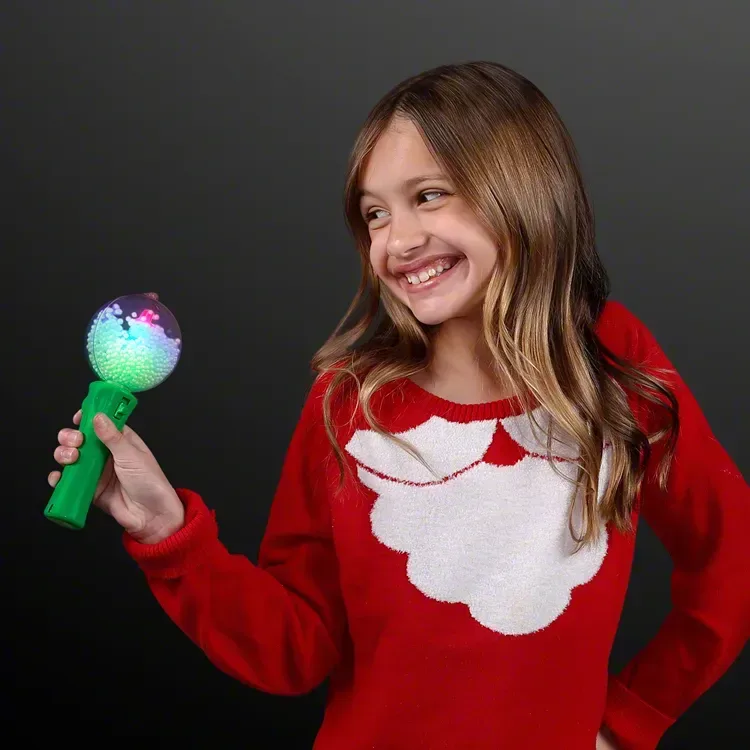 LED Spinning Snowman Light Wand — view 3