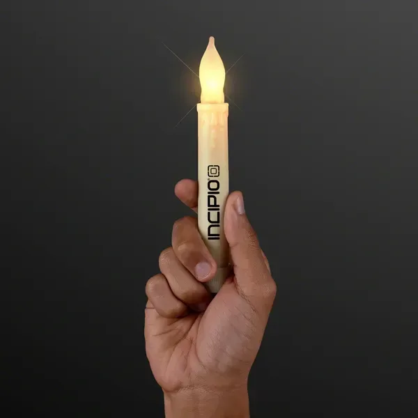 LED Taper Candles, Flickering Amber Light — view 5