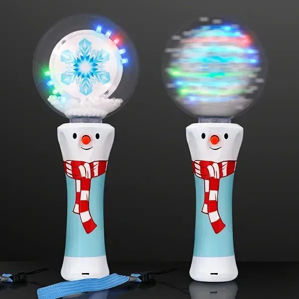 LED Winter Wonderland Snowflake Spinning Wand — view 2