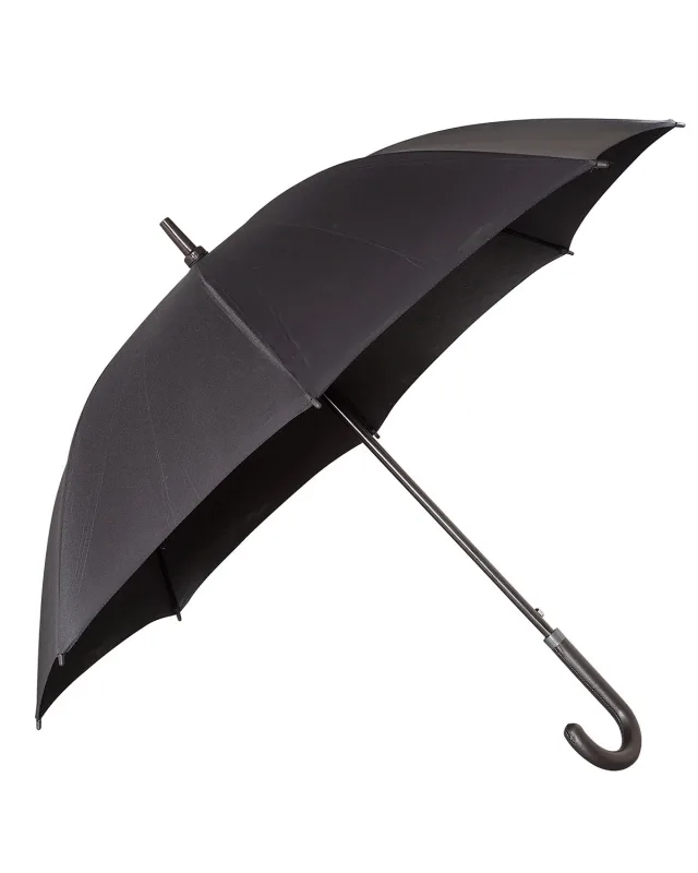 Leeman Executive Umbrella With Curved Faux Leather Handle — view 2