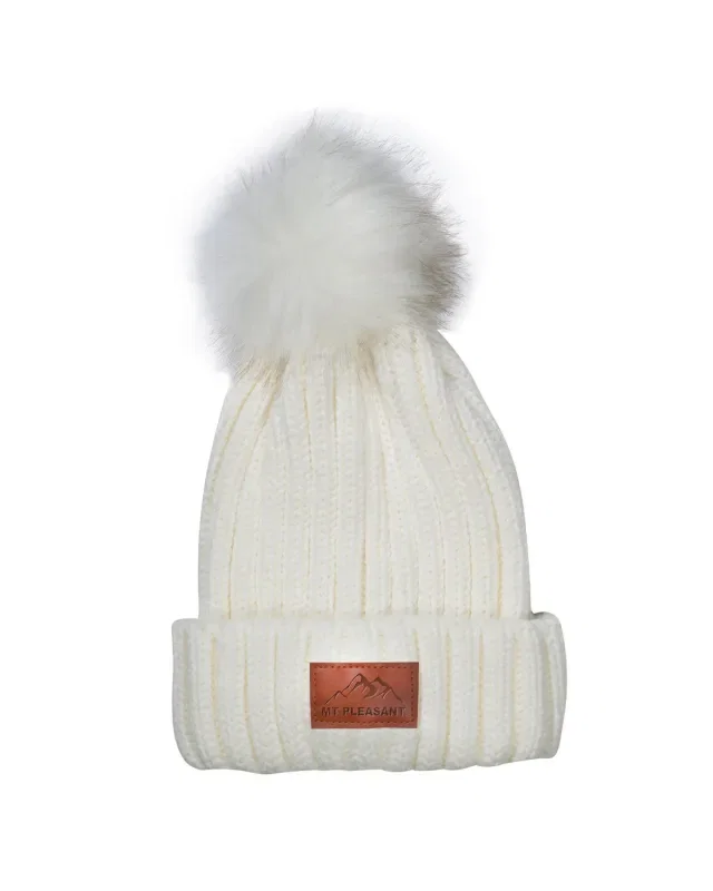 Leeman Knit Beanie With Fur Pom Pom — view 7