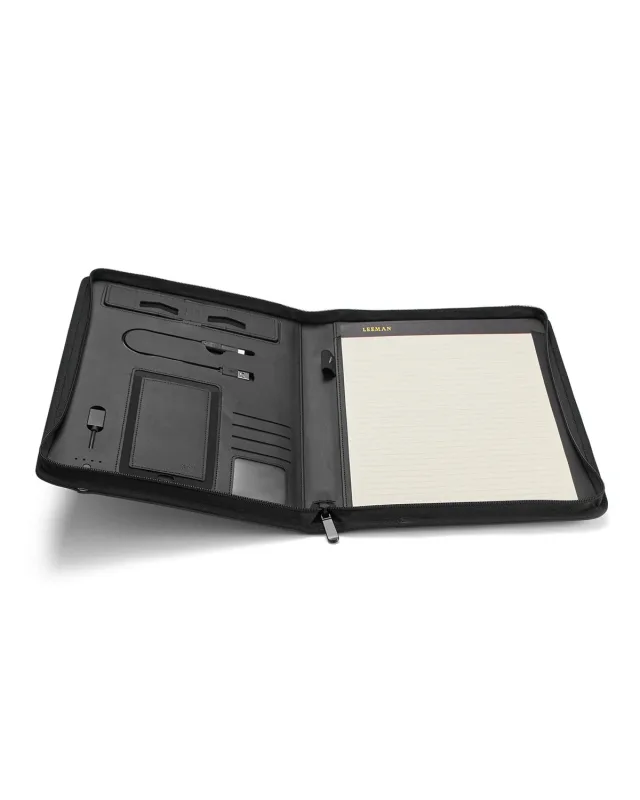 Leeman Roma Tech Portfolio With Power Bank And Wireless Charger — view 5