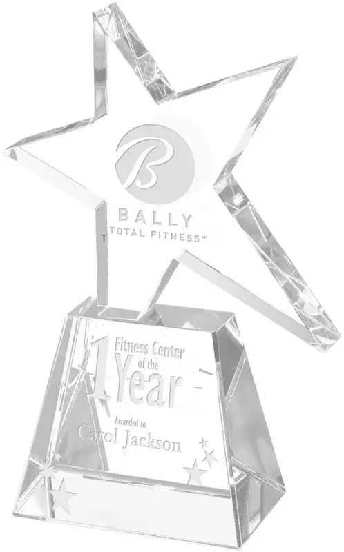 Crystal Libra Star Award - Employee Recognition Achievement Trophy