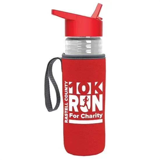 Lifeguard Bottle with Flip-Straw Lid and Insulated Caddy (24 oz.) — view 10