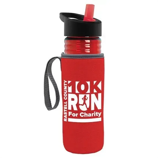 Lifeguard Bottle with Flip-Straw Lid and Insulated Caddy (24 oz.) — view 13