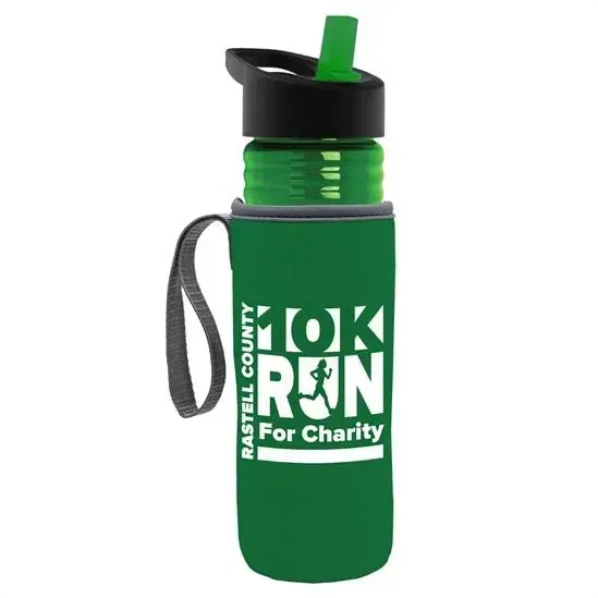 Lifeguard Bottle with Flip-Straw Lid and Insulated Caddy (24 oz.) — view 6