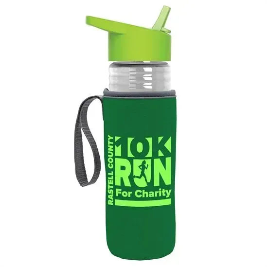 Lifeguard Bottle with Flip-Straw Lid and Insulated Caddy (24 oz.) — view 8